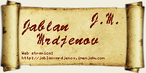 Jablan Mrđenov vizit kartica